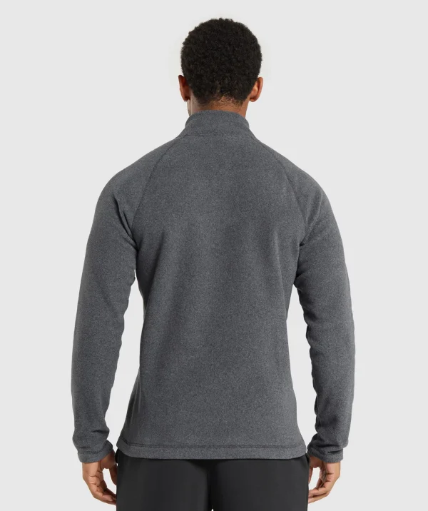 Gymshark Jackets*Fleece 1/4 Zip Black/GraphiteGrey