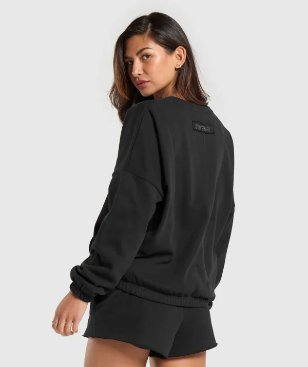 Gymshark Hoodies & Sweatshirts*Fleece Oversized Sweatshirt Black