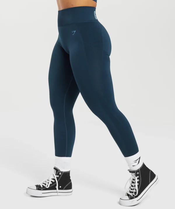 Gymshark Leggings | Seamless Leggings*Flex High Waisted Leggings Navy/DenimBlue