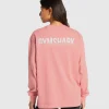 Gymshark T-shirts & Tops*Fraction Long Sleeve T-Shirt ClassicPink