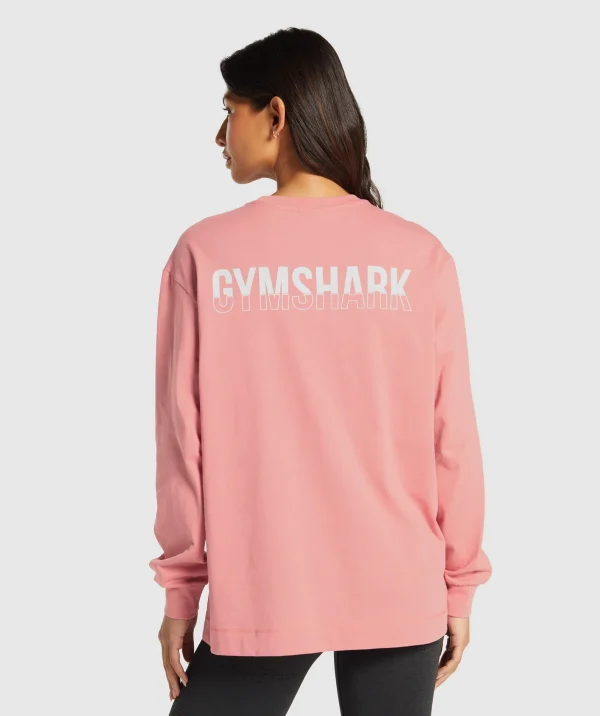 Gymshark T-shirts & Tops*Fraction Long Sleeve T-Shirt ClassicPink