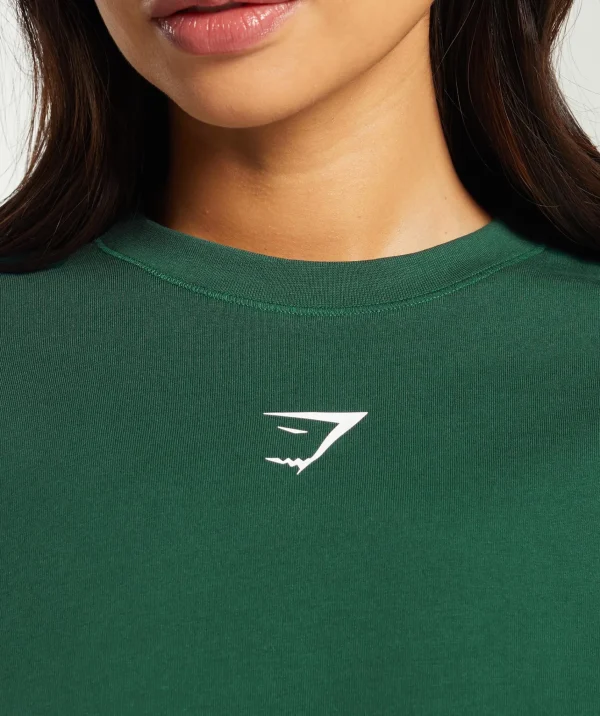 Gymshark T-shirts & Tops*Fraction Long Sleeve T-Shirt ConditioningGreen