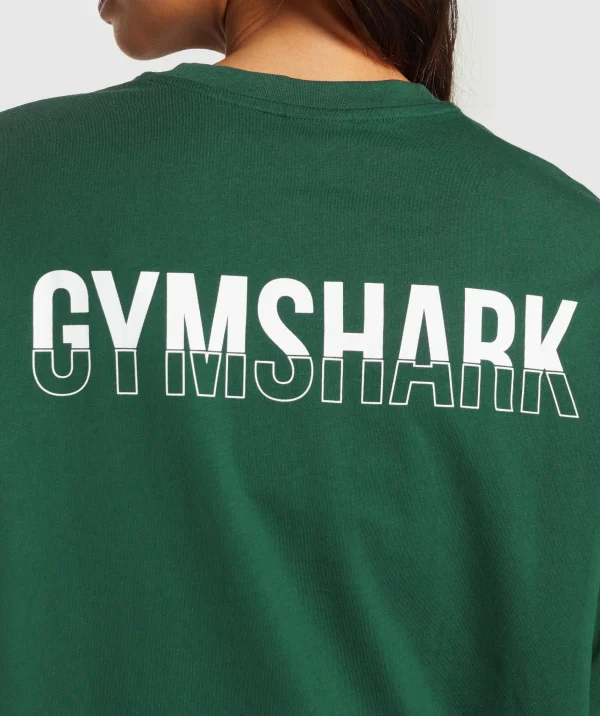 Gymshark T-shirts & Tops*Fraction Long Sleeve T-Shirt ConditioningGreen