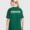 Gymshark T-shirts & Tops*Fraction Oversized T-Shirt ConditioningGreen