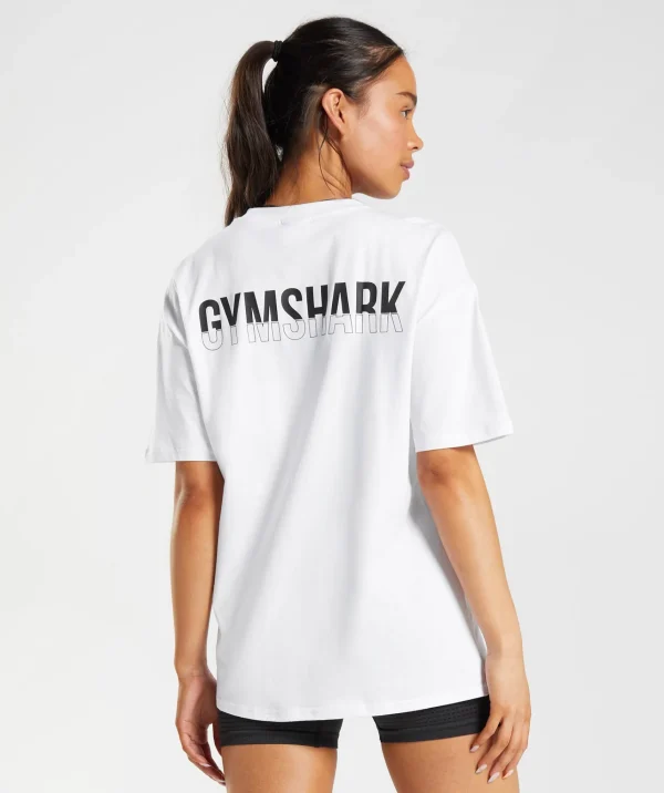 Gymshark T-shirts & Tops*Fraction Oversized T-Shirt White