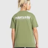 Gymshark T-shirts & Tops*Fraction Oversized T-Shirt CargoGreen