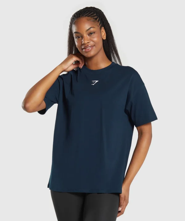 Gymshark T-shirts & Tops*Fraction Oversized T-Shirt Navy