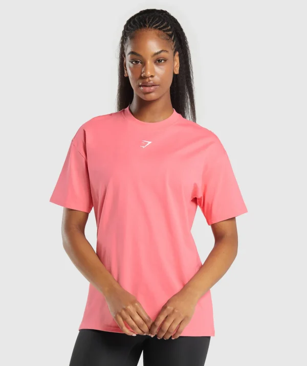 Gymshark T-shirts & Tops*Fraction Oversized T-Shirt FreshPink