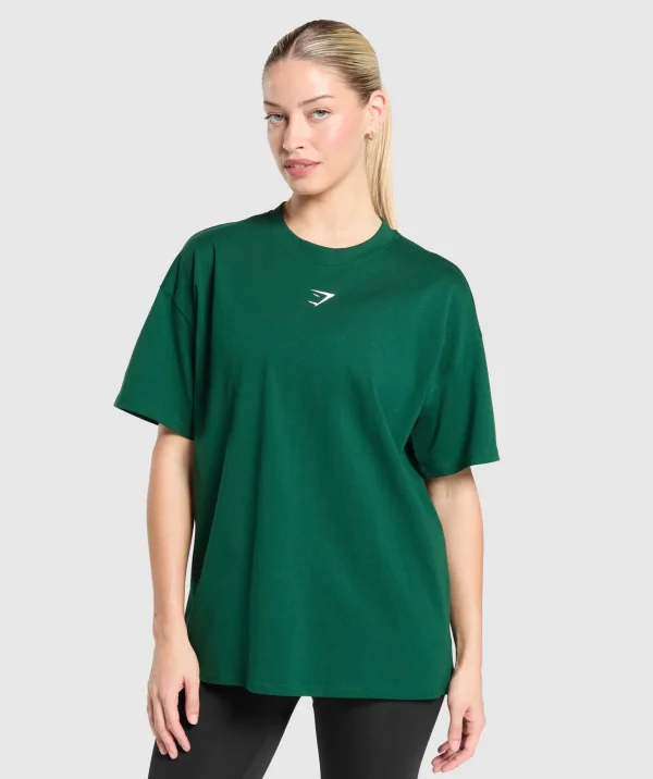 Gymshark T-shirts & Tops*Fraction Oversized T-Shirt ConditioningGreen