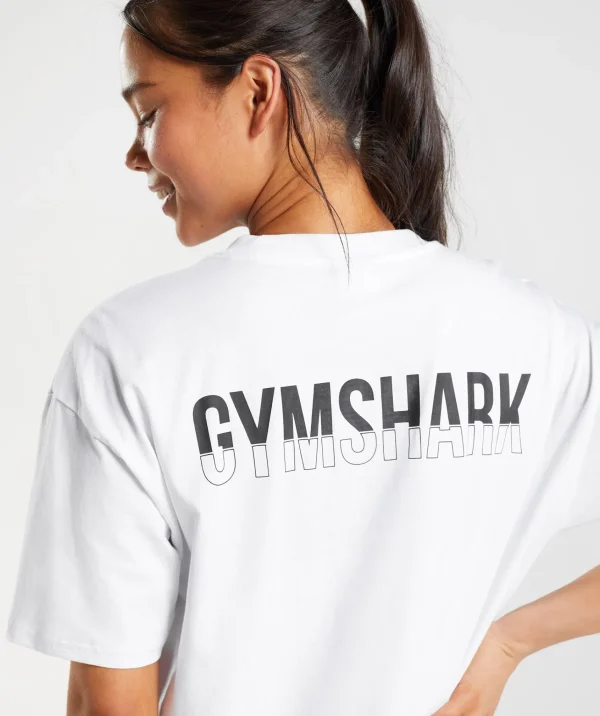 Gymshark T-shirts & Tops*Fraction Oversized T-Shirt White