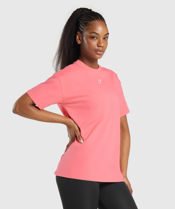 Gymshark T-shirts & Tops*Fraction Oversized T-Shirt FreshPink