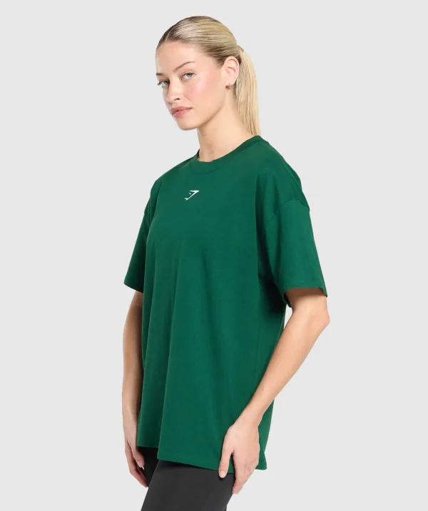 Gymshark T-shirts & Tops*Fraction Oversized T-Shirt ConditioningGreen