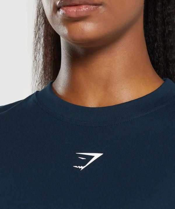 Gymshark T-shirts & Tops*Fraction Oversized T-Shirt Navy