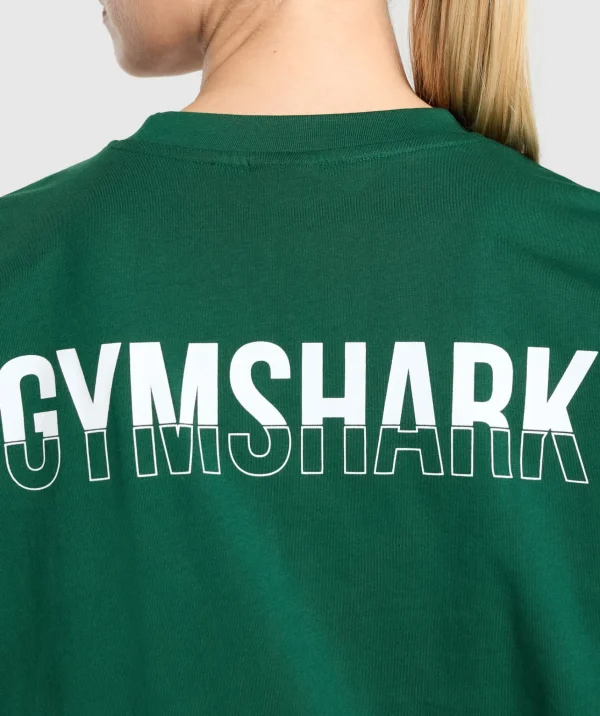 Gymshark T-shirts & Tops*Fraction Oversized T-Shirt ConditioningGreen