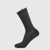 Gymshark Crew Socks*Frill Crew Single Sock Black/BrushedPurple