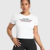 Gymshark Crop Tops | T-shirts & Tops*Future Weightlifting Champ Baby Tee White