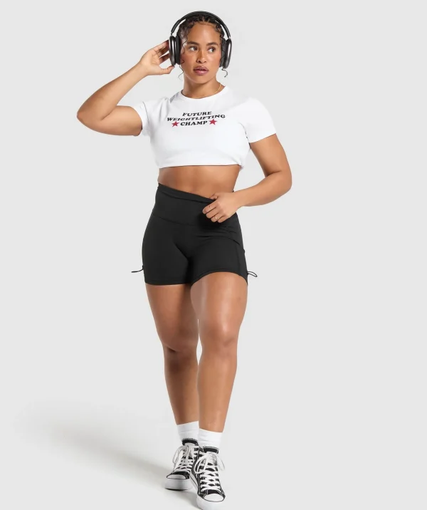 Gymshark Crop Tops | T-shirts & Tops*Future Weightlifting Champ Baby Tee White