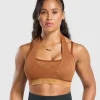 Gymshark Sports Bras*Gains Seamless Bralette CopperBrown