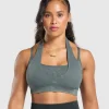 Gymshark Sports Bras*Gains Seamless Bralette SlateTeal