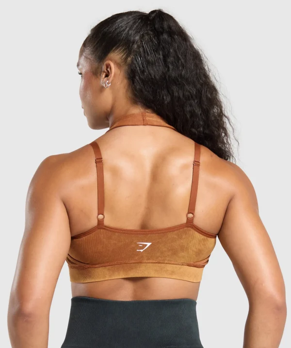 Gymshark Sports Bras*Gains Seamless Bralette CopperBrown