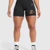 Gymshark Shorts*Gains Seamless Distressed Shorts Black