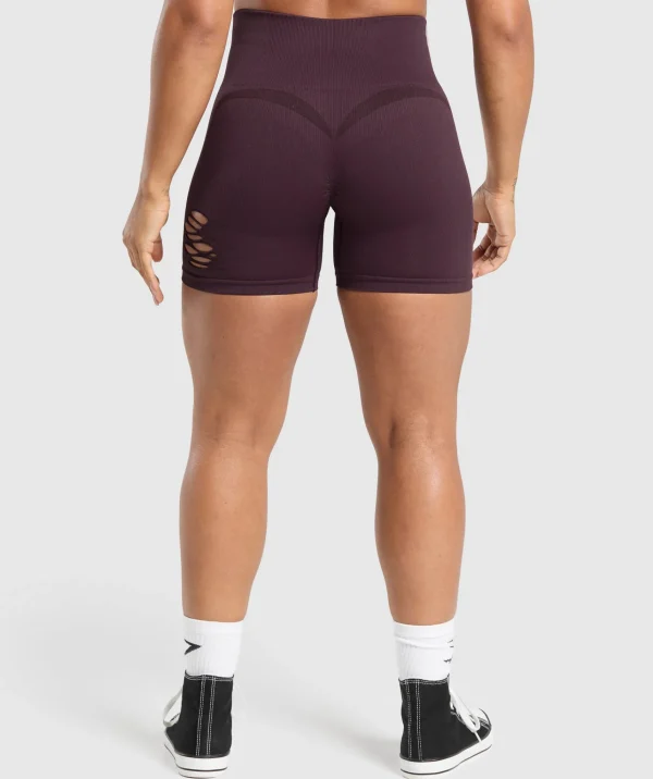 Gymshark Shorts*Gains Seamless Distressed Shorts DepthPurple