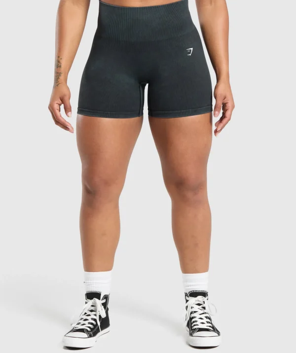 Gymshark Shorts*Gains Seamless Plain Shorts Black