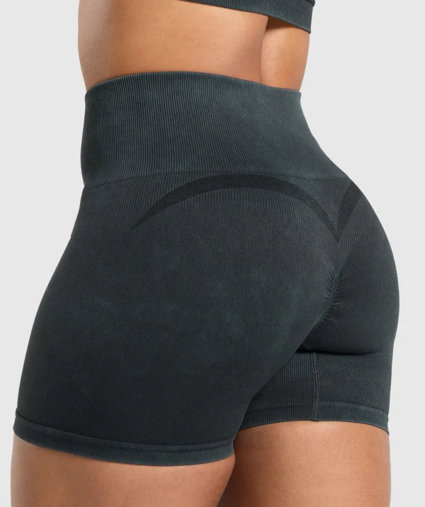 Gymshark Shorts*Gains Seamless Plain Shorts Black