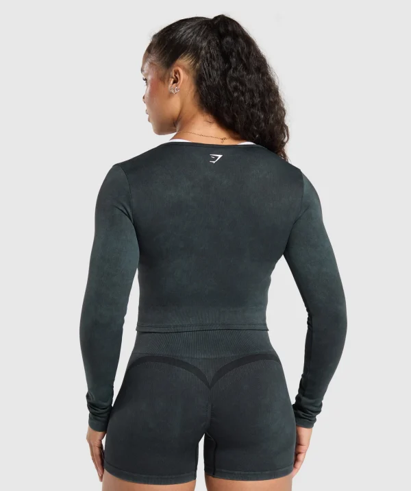 Gymshark Jackets*Gains Seamless Zip Up Black