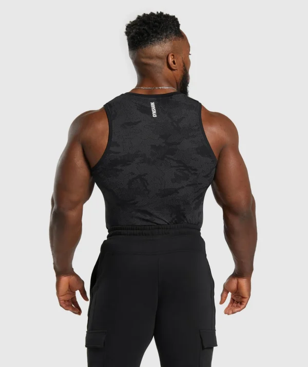 Gymshark Tank Tops | T-shirts & Tops*Geo Seamless Tank Black/CharcoalGrey