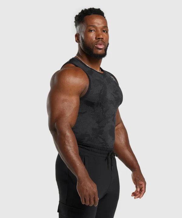 Gymshark Tank Tops | T-shirts & Tops*Geo Seamless Tank Black/CharcoalGrey