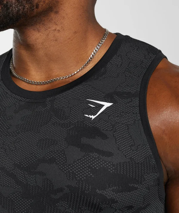 Gymshark Tank Tops | T-shirts & Tops*Geo Seamless Tank Black/CharcoalGrey