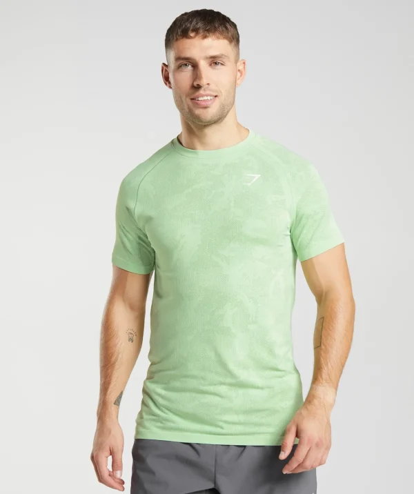 Gymshark T-shirts & Tops*Geo Seamless T-Shirt AloeGreen/TeaGreen