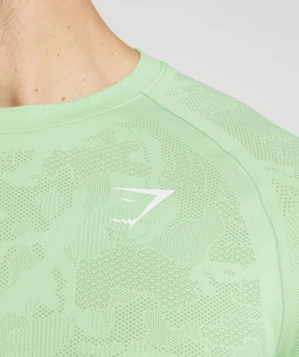 Gymshark T-shirts & Tops*Geo Seamless T-Shirt AloeGreen/TeaGreen