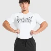 Gymshark T-shirts & Tops*Graphic Baselayer T-Shirt White