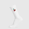 Gymshark Crew Socks*Graphic Cherries Crew Sock Single White