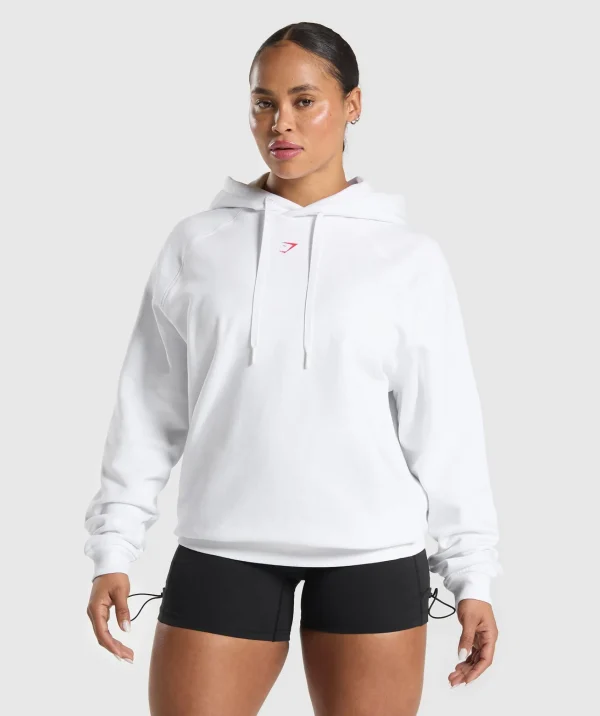 Gymshark Hoodies & Sweatshirts*Graphic Reaper Oversized Hoodie White