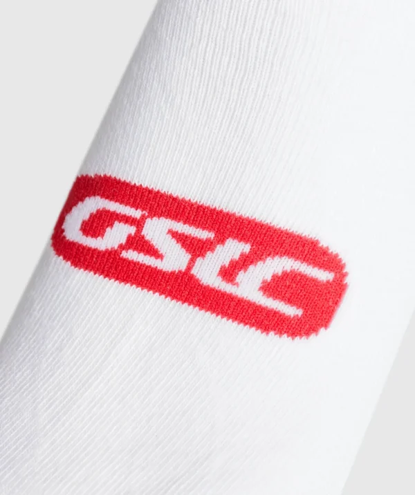 Gymshark Crew Socks*Graphic Track Crew Single White