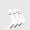 Gymshark Crew Socks*Graphic T-Reps Crew 3pk White