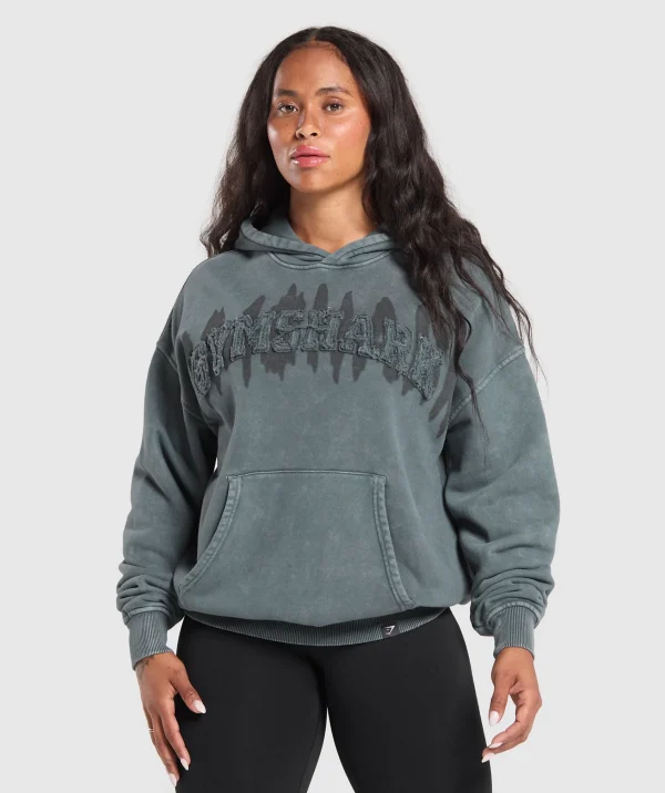 Gymshark Hoodies & Sweatshirts*Grunge Oversized Hoodie SlateTeal