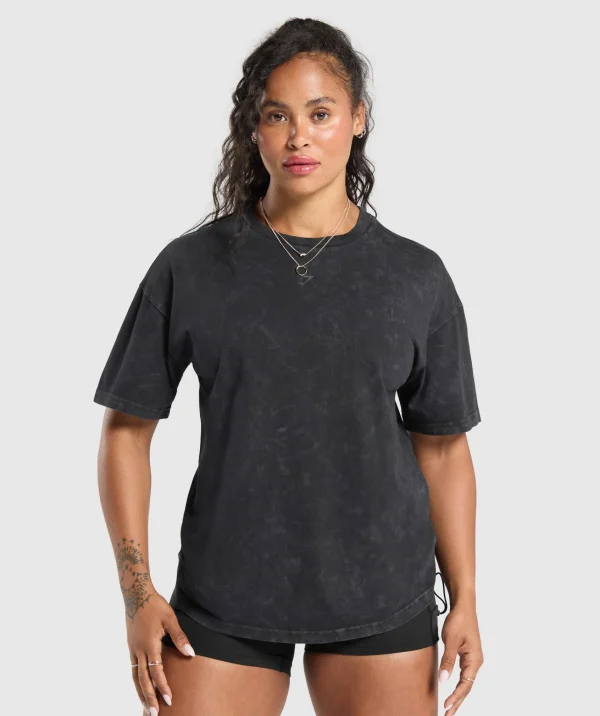 Gymshark T-shirts & Tops*Grunge Oversized T-Shirt Black