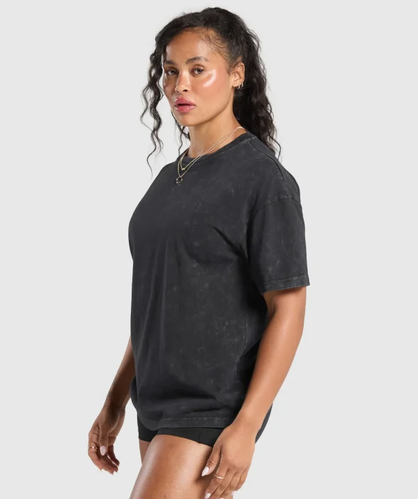 Gymshark T-shirts & Tops*Grunge Oversized T-Shirt Black