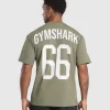 Gymshark T-shirts & Tops | T-shirts & Tops*GS66 Graphic Oversized T-Shirt BaseGreen