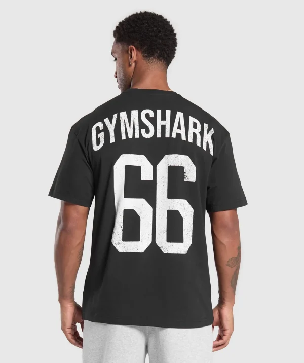 Gymshark T-shirts & Tops | T-shirts & Tops*GS66 Graphic Oversized T-Shirt Black