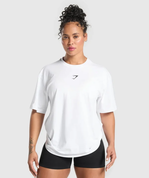 Gymshark T-shirts & Tops | T-shirts & Tops*GS66 Graphic Oversized T-Shirt White