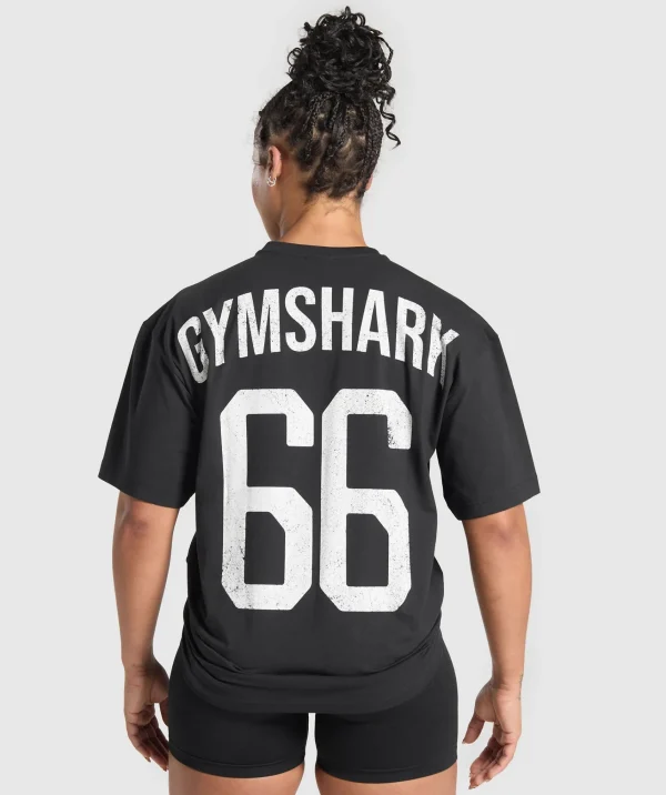 Gymshark T-shirts & Tops | T-shirts & Tops*GS66 Graphic Oversized T-Shirt Black