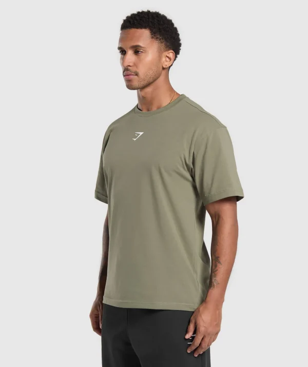 Gymshark T-shirts & Tops | T-shirts & Tops*GS66 Graphic Oversized T-Shirt BaseGreen