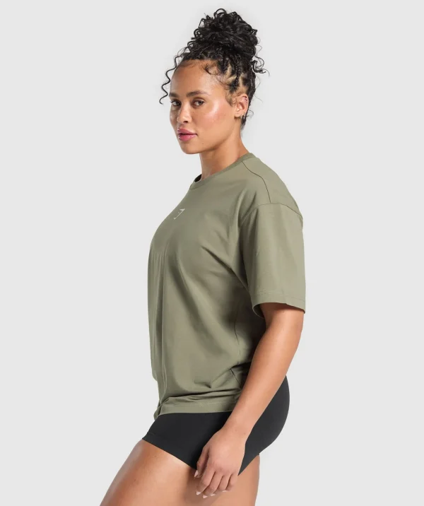 Gymshark T-shirts & Tops | T-shirts & Tops*GS66 Graphic Oversized T-Shirt BaseGreen