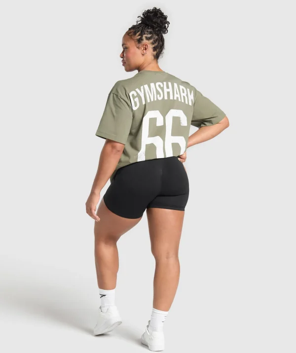 Gymshark T-shirts & Tops | T-shirts & Tops*GS66 Graphic Oversized T-Shirt BaseGreen