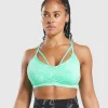 Gymshark Sports Bras*GS Power Sports Bra BrightTurquoisePrint